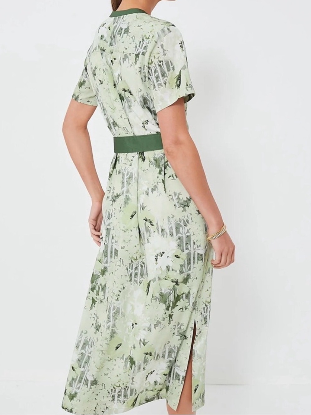 Tuckernuck Shady Grove Camille Floral Green Midi Dress - Picture 2 of 10